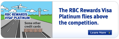 The RBC Rewards Visa Platinum flies above the competition.