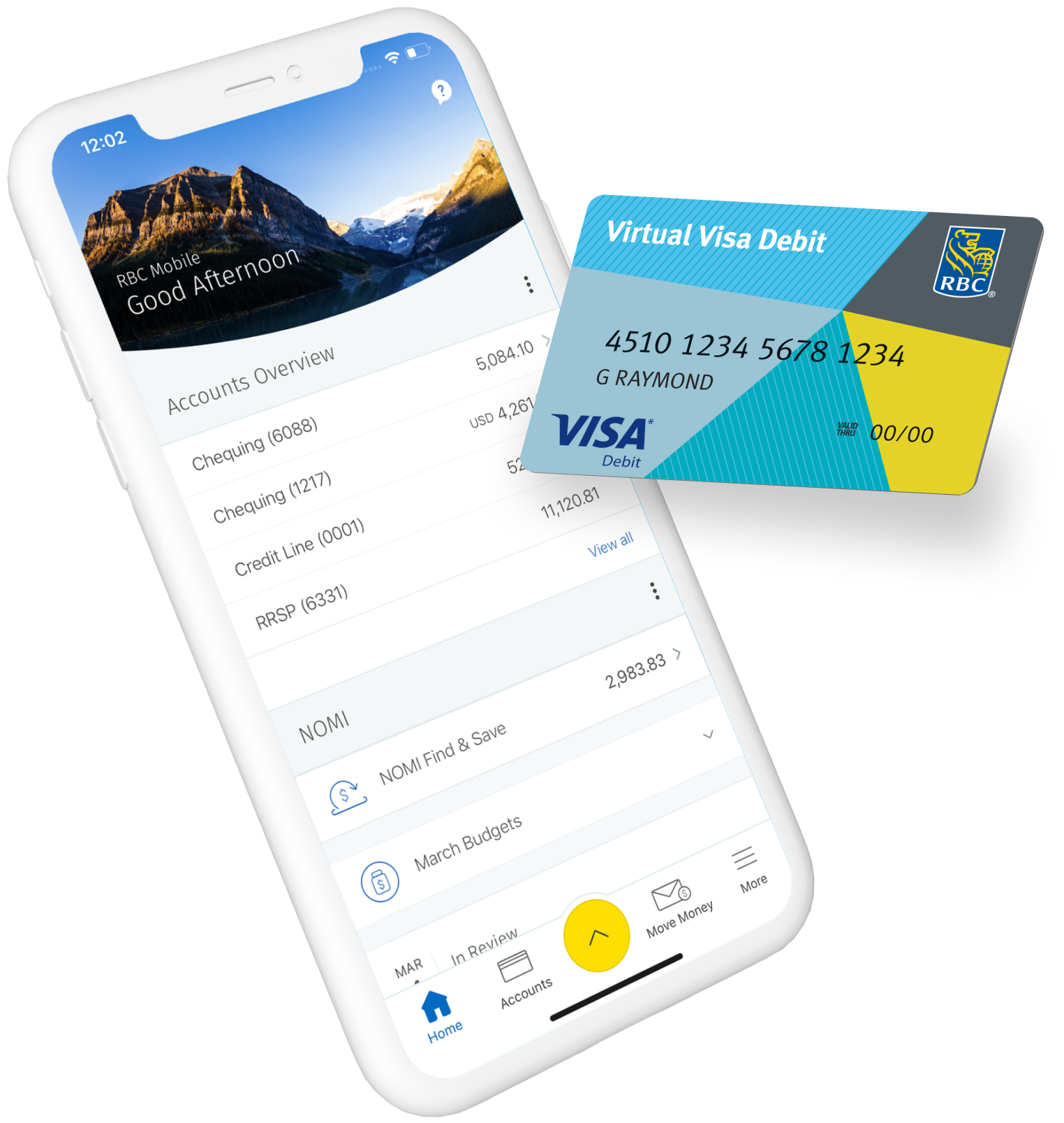 Image of a Virtual Visa Debit card