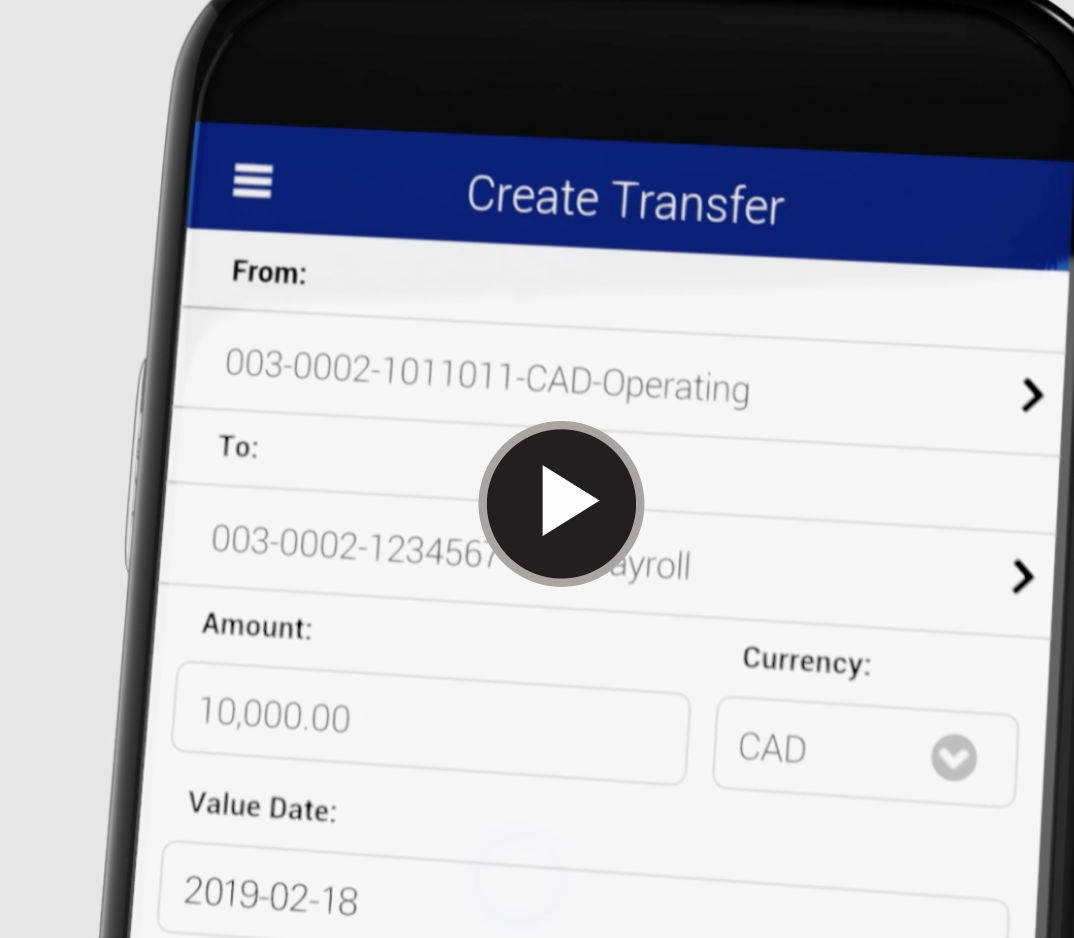 Video play thumbnail for RBC express mobile app