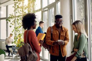 Students chatting together