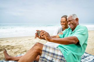 A Retired Couple Making Family Memories