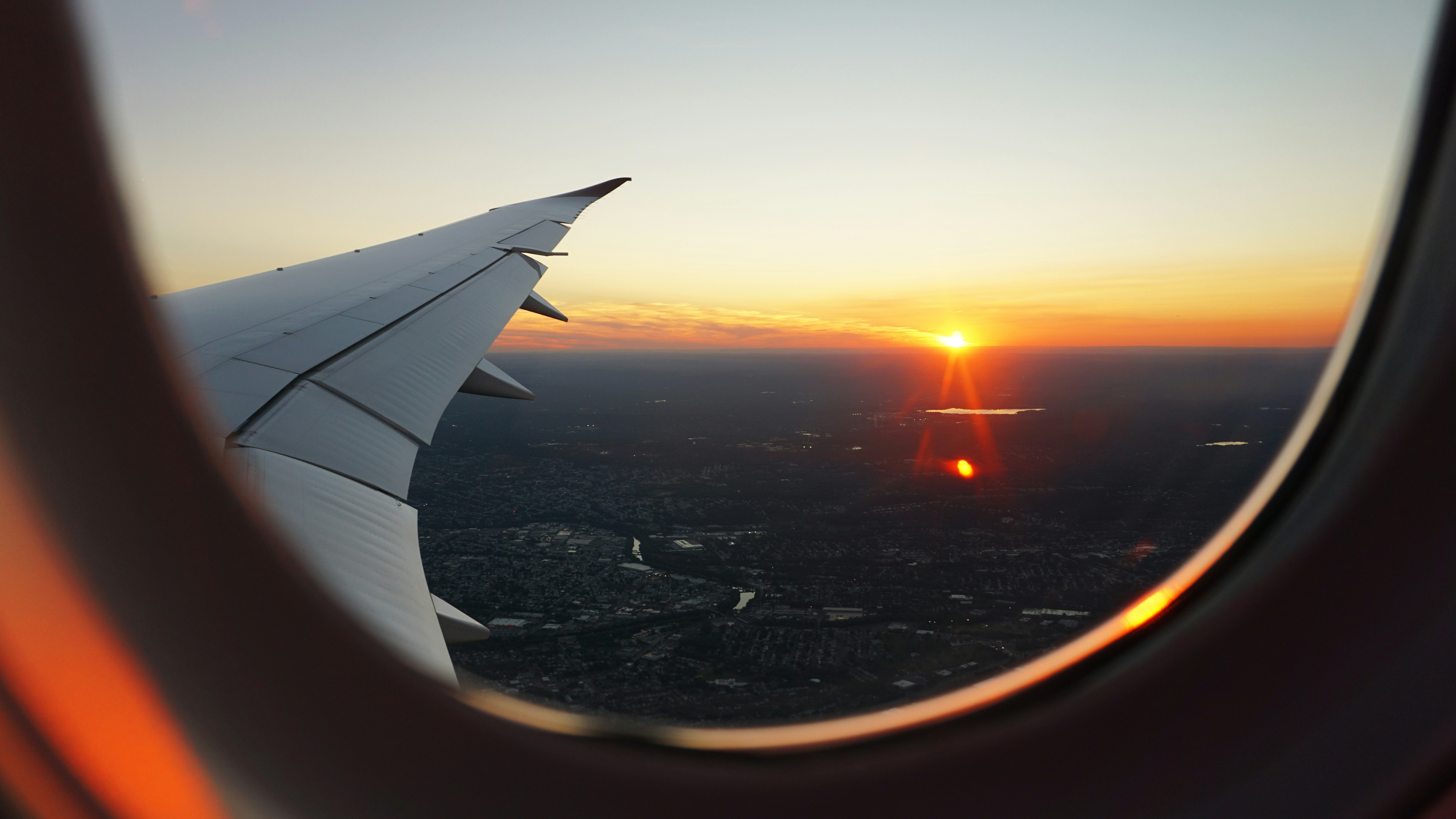 A view from the side of an airplane