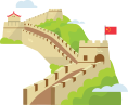 Great wall of China Graphic